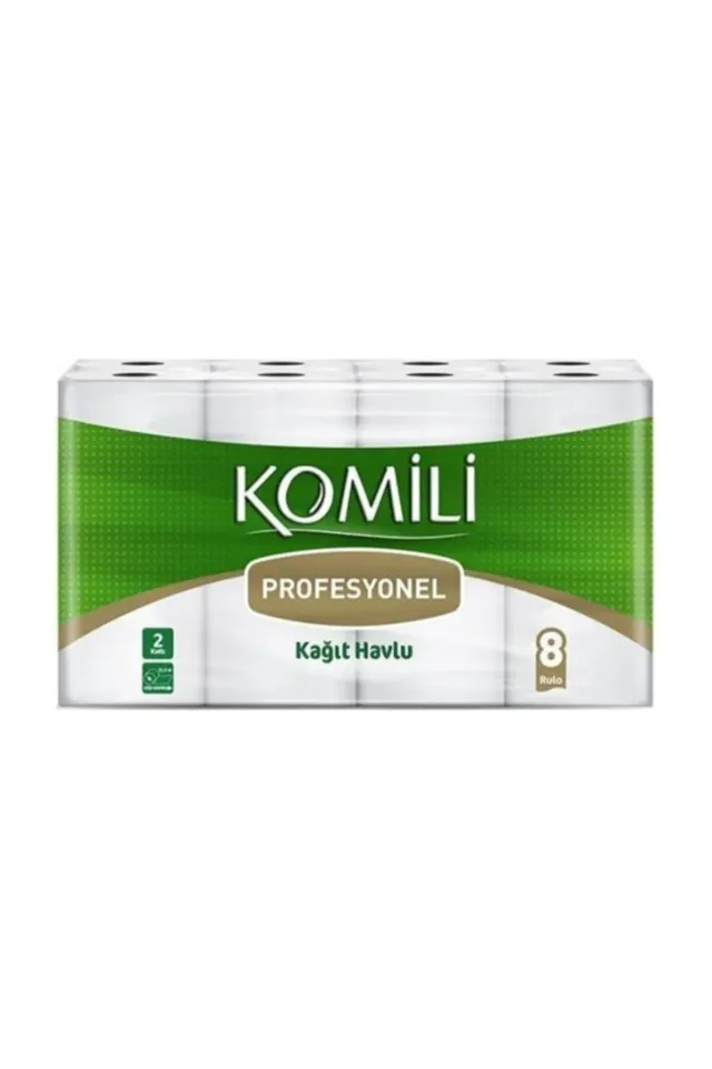 Komili Profesyonel Kağıt Havlu 2 Kat 8 Rulo