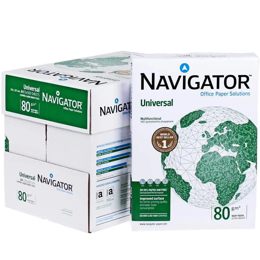 Navigator A4 Fotokopi Kağıdı 80 g 1 Koli (5 Paket, 2.500 Sayfa)