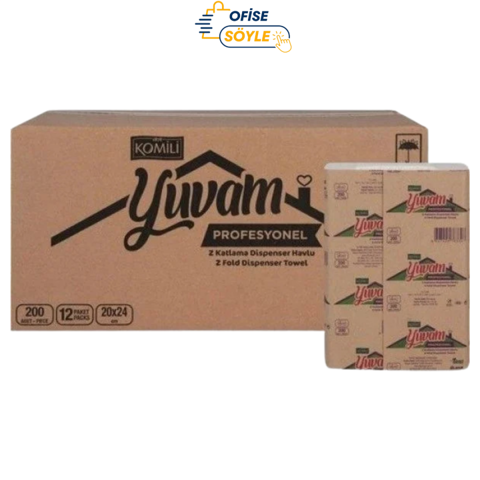 KOMİLİ 200X12 PK Z KATLAMA HAVLU ( 20X24 CM ) 4,4 KG