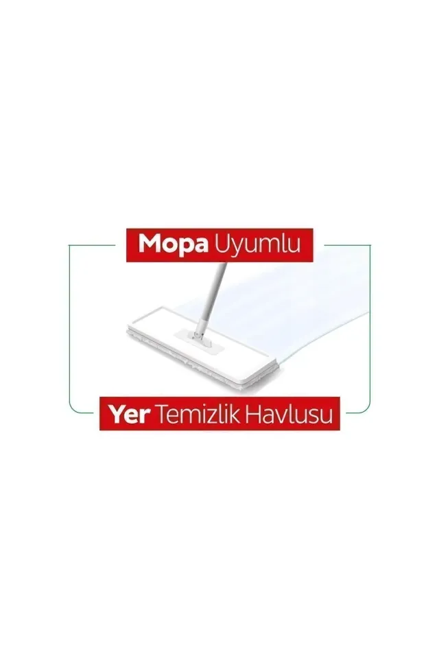 Sleepy Easy Clean Çamaşır Suyu Katkılı Mopa Uyumlu Yer Temizlik Havlusu 100 Yaprak + Mop Aparatı + Slim Bez