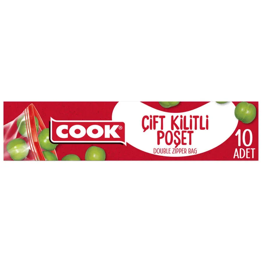 Cook Kilitli Buzdolabı Poşeti 19 x 25 cm 10'lu Paket