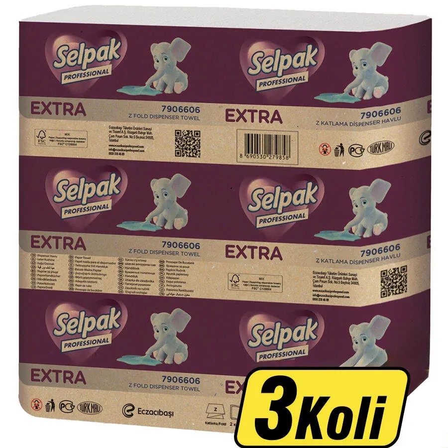 Selpak Profesyonel Recycled Sens Havlu 135 metre x 6'lı