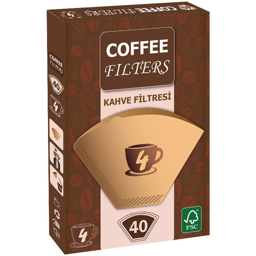 Coffee Filters Filtre Kahve Kağıdı No:4 40'lı