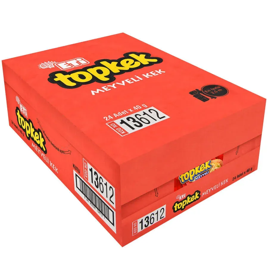 KOLİYLE AL - Eti Topkek Meyveli 40 gr 24'lü
