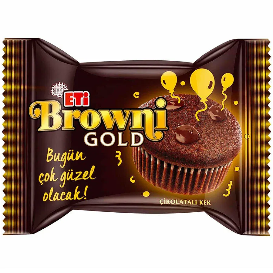 KOLİYLE AL - Eti Brownie Gold Çikolatalı Kek 45 gr 24'lü