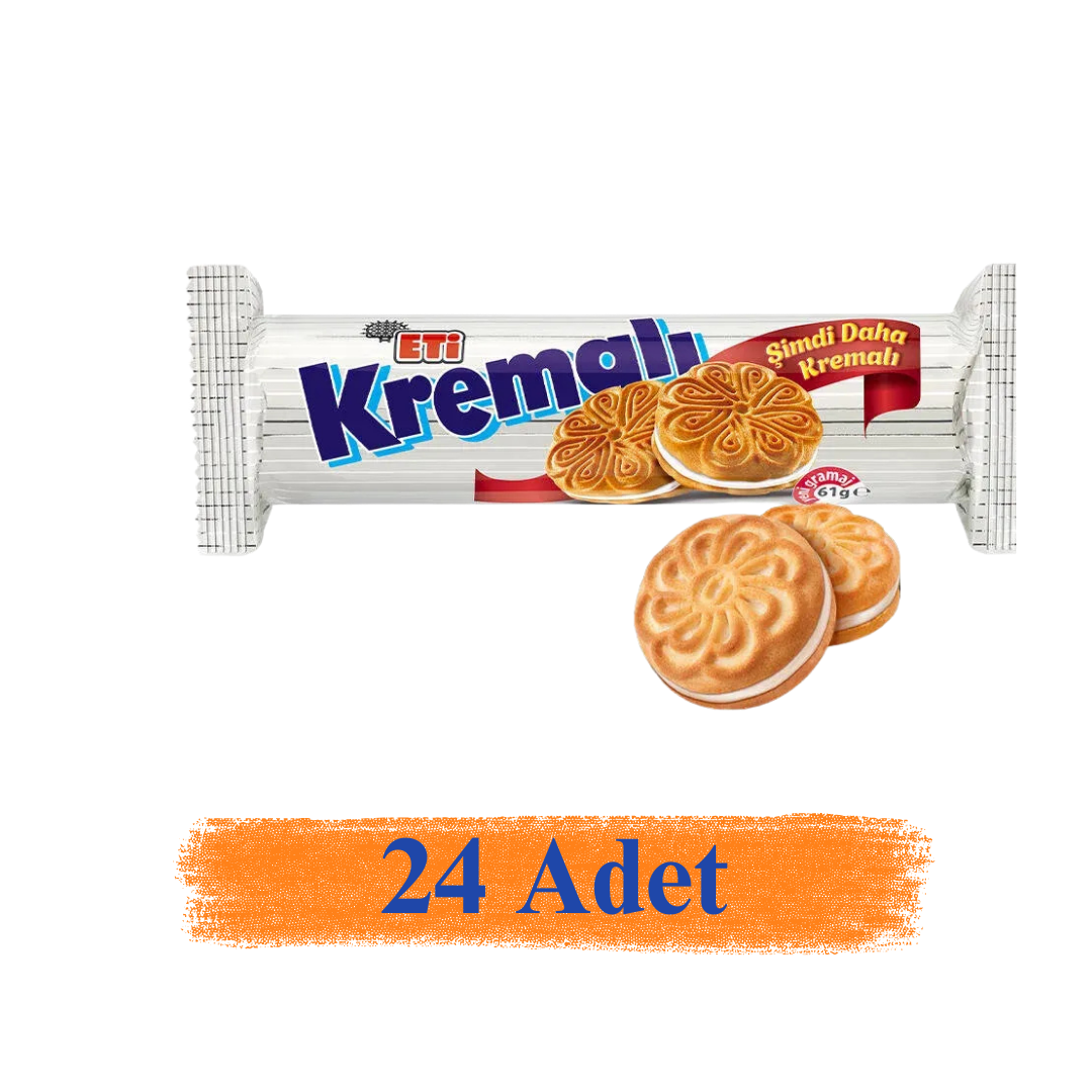 Eti Kremalı Bisküvi 61 gr 24'Lü