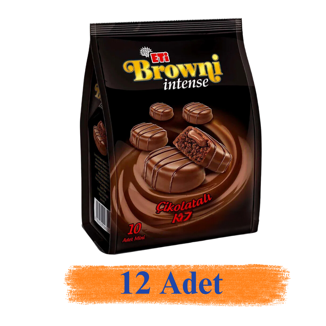Eti Brownie İntense Çikolatalı Mini Kek 160 gr 12'Li