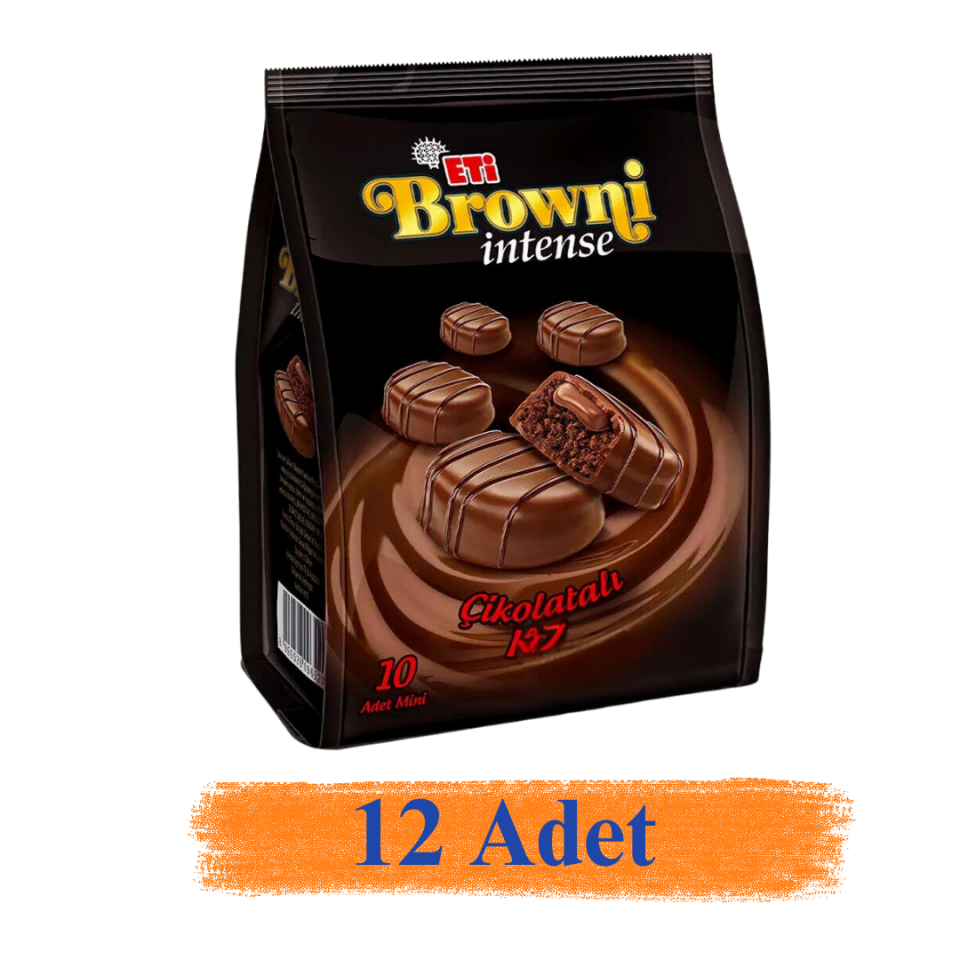 Eti Brownie İntense Çikolatalı Mini Kek 160 gr 12'Li