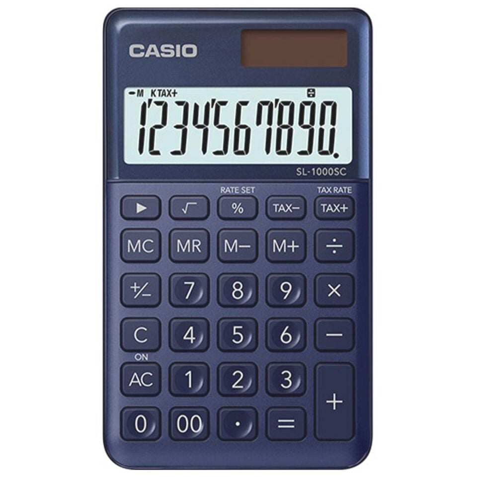 CASİO HESAP MAKİNESİ SL-1000SC-NY LACİVERT 10 HANE