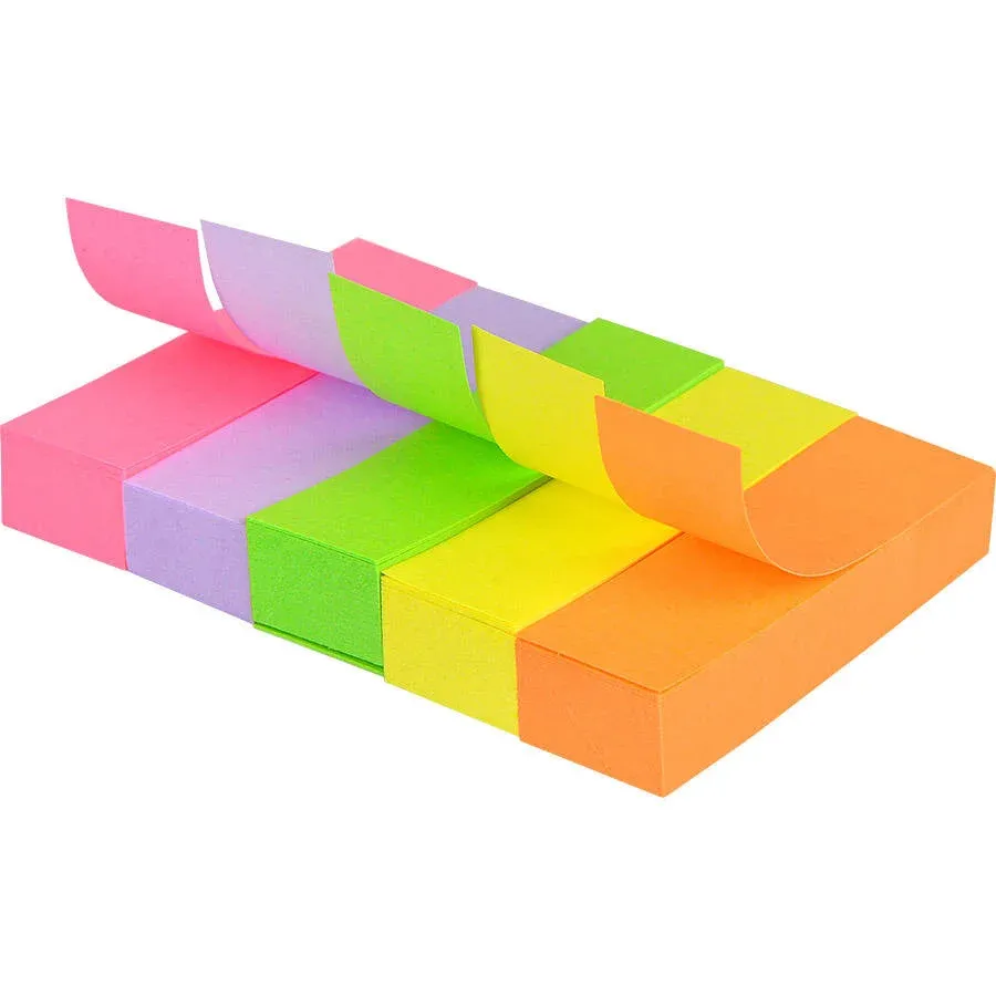 3M Post-it 670 Yapışkanlı Not Kağıdı 15 mm x 50 mm Sayfa İşareti 5 Renk 100 Yaprak