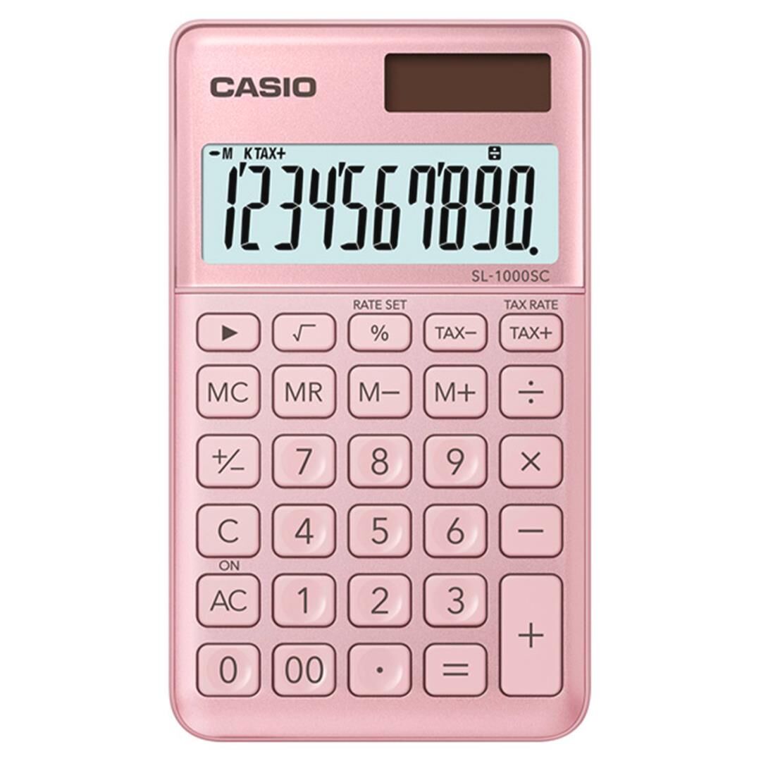 CASİO HESAP MAKİNESİ SL-1000SC-PK PEMBE 10 HANE