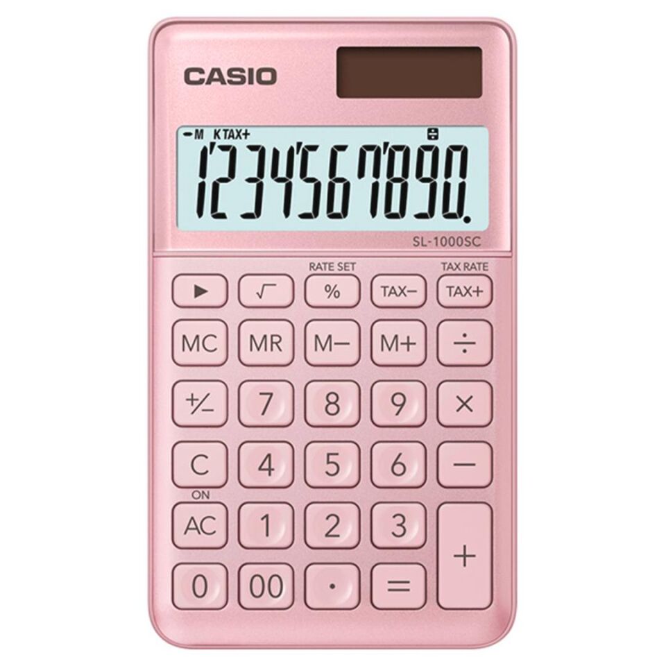 CASİO HESAP MAKİNESİ SL-1000SC-PK PEMBE 10 HANE