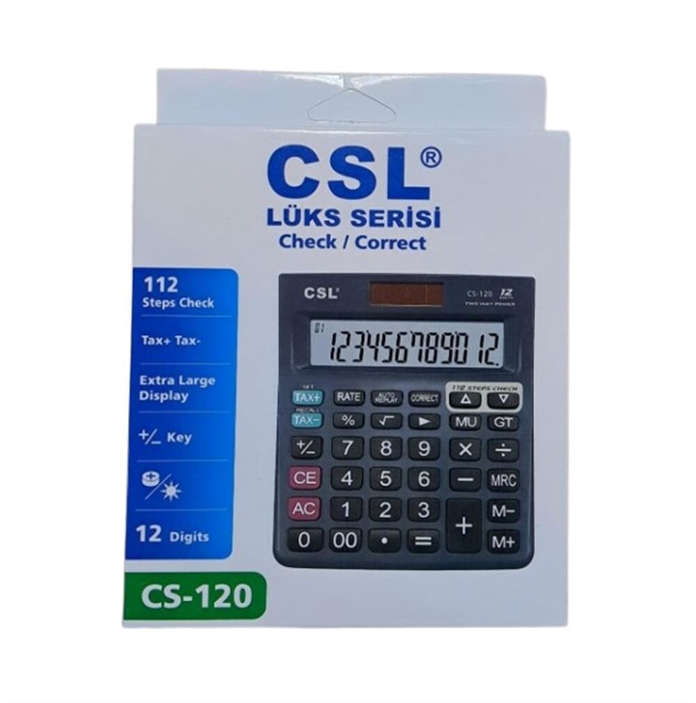 CSL HESAP MAKİNESİ CS-120 12 HANE MASAÜSTÜ