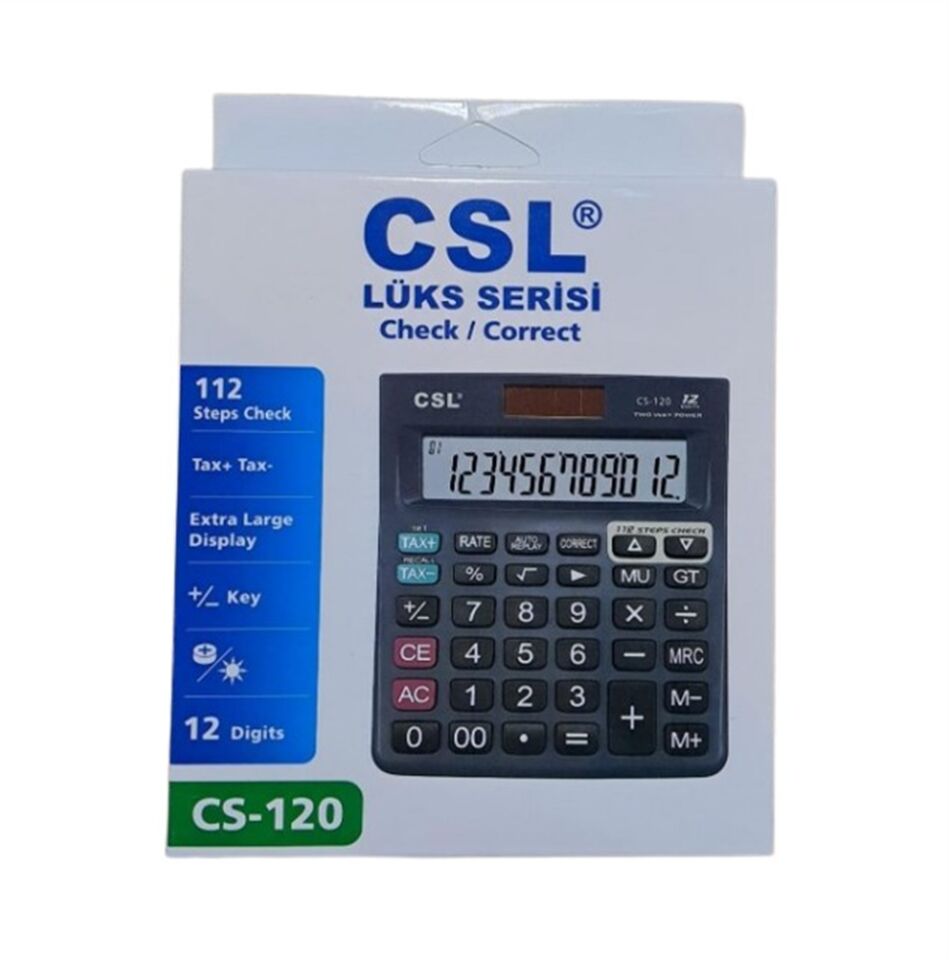 CSL HESAP MAKİNESİ CS-120 12 HANE MASAÜSTÜ