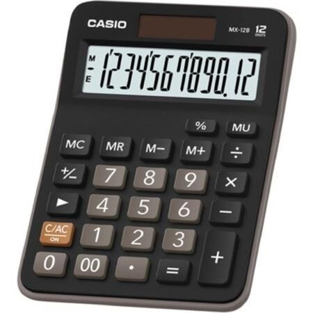 CASİO HESAP MAKİNESİ MX-12B-BK 12 HANE