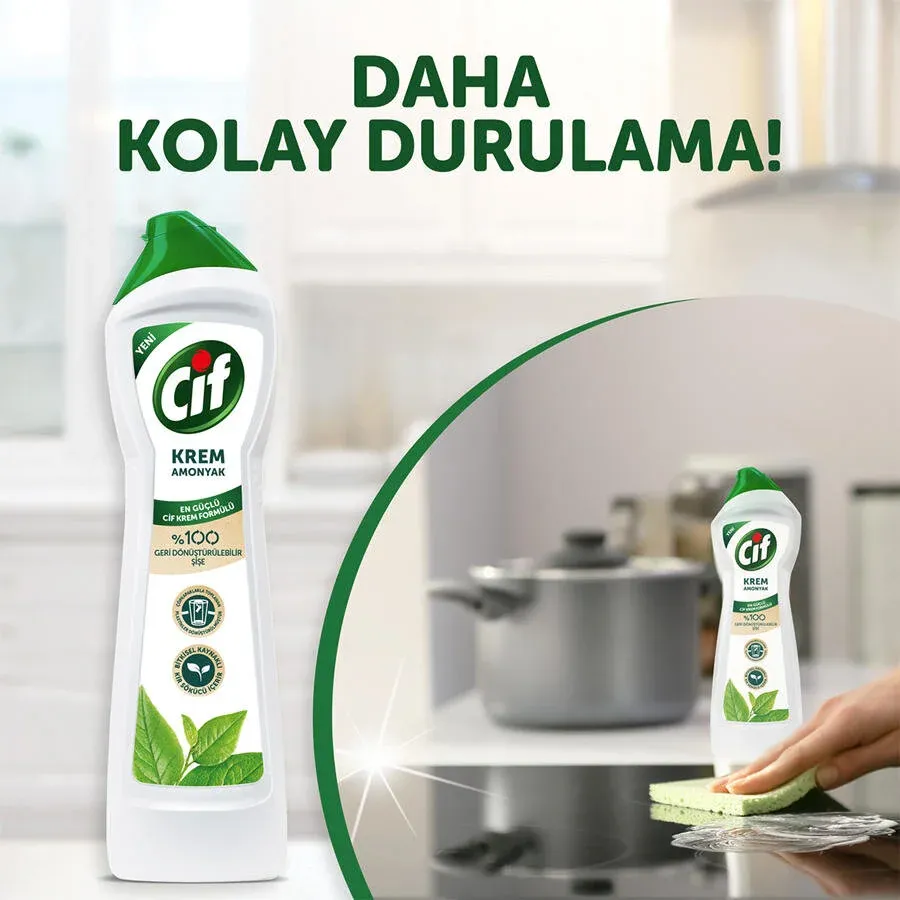 Cif Krem Yüzey Temizleyici Amonyaklı 750 ML