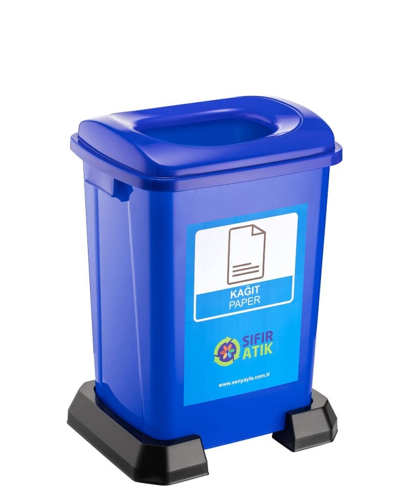 PLASTİK GERİ DÖNÜŞÜM KOVASI TEKLİ 50 LT