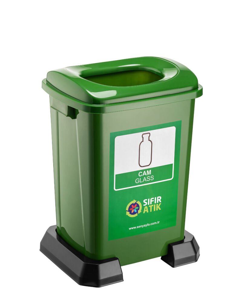 PLASTİK GERİ DÖNÜŞÜM KOVASI TEKLİ 50 LT