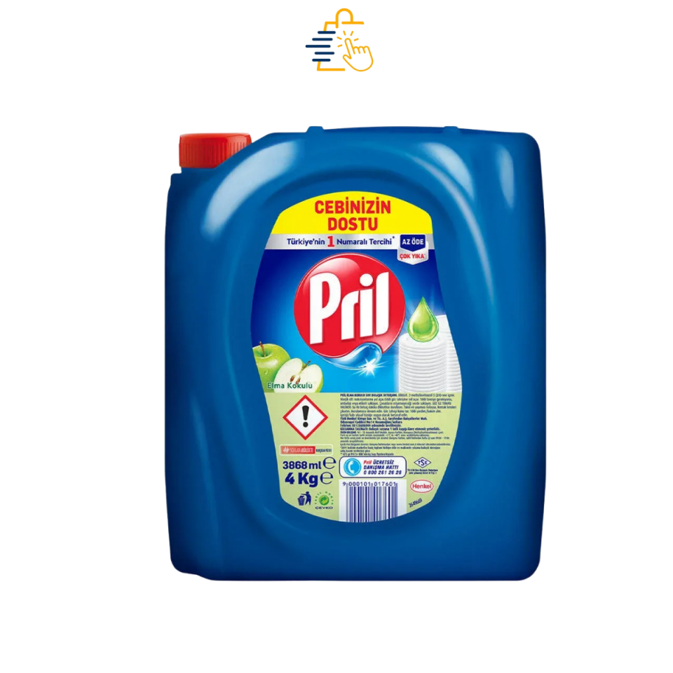 Pril Sıvı Elde Bulaşık Yıkama Deterjanı Elma 4 kg