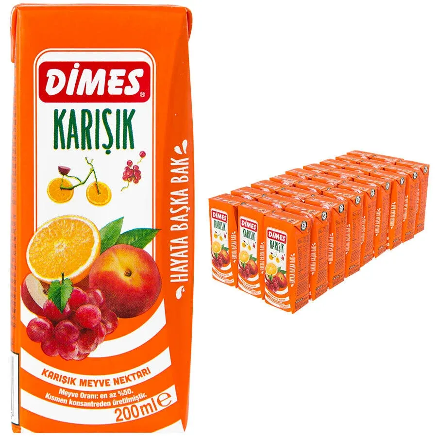 Dimes 200 ml 27'li Paket Karışık Meyve Suyu