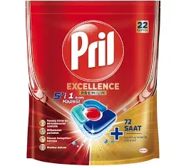 Pril Excellence 5 in 1 Bulaşık Makinesi Deterjanı Tableti 22'li