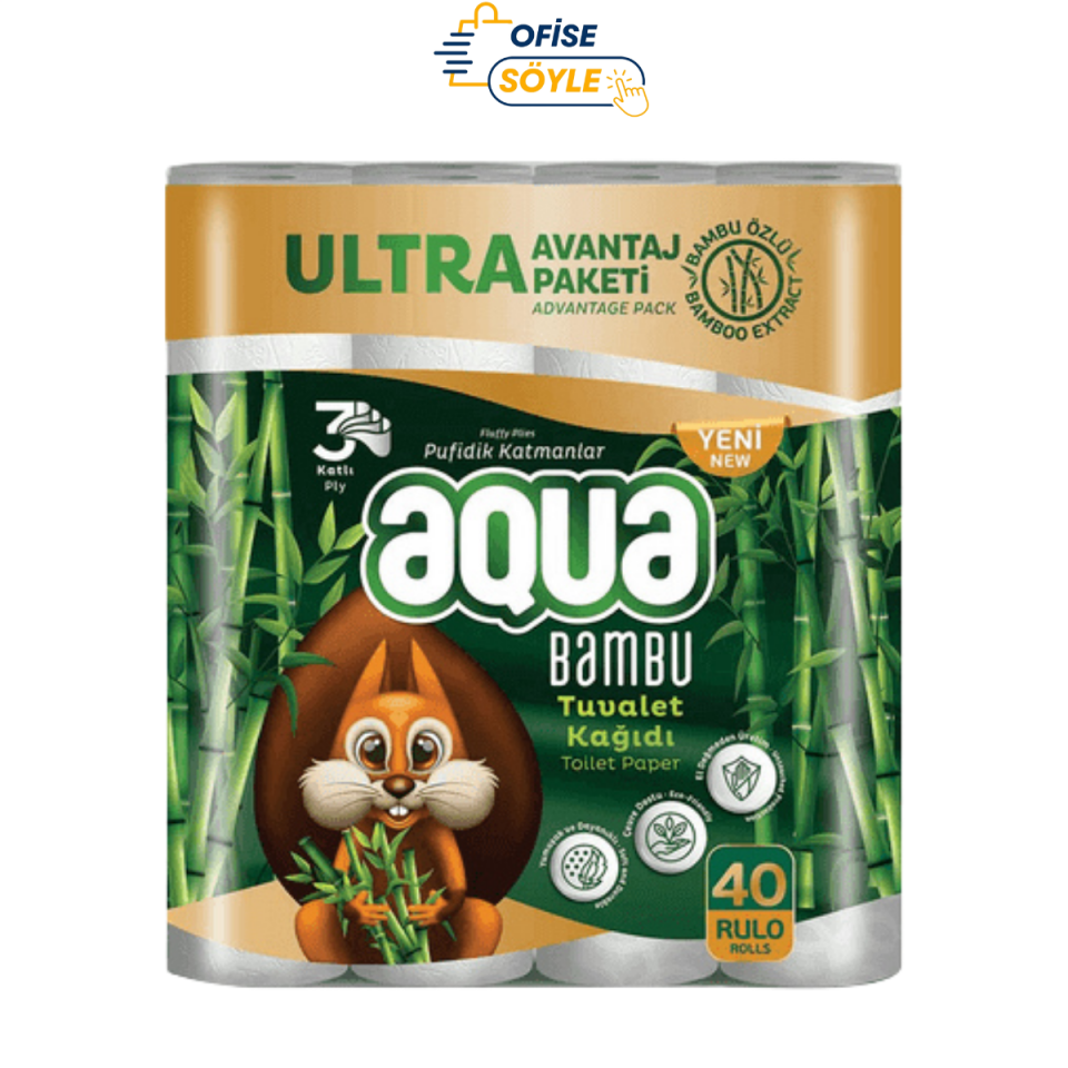 Aqua Bambu Tuvalet Kağıdı 40'lı