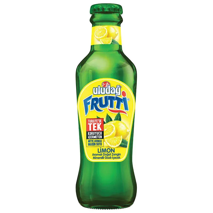 Uludağ Frutti Limon Aromalı Maden Suyu 200 ml 6'lı Paket