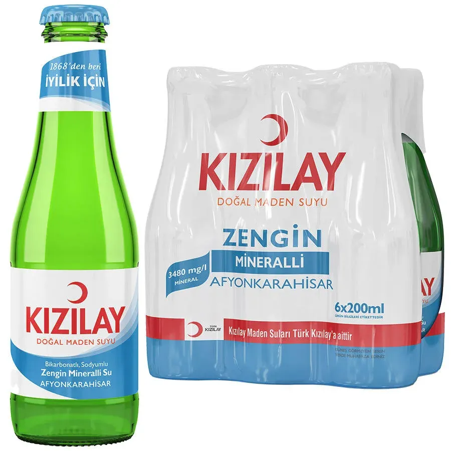 Kızılay Afyonkarahisar Doğal Maden Suyu Sade 200 ml 6'lı Paket