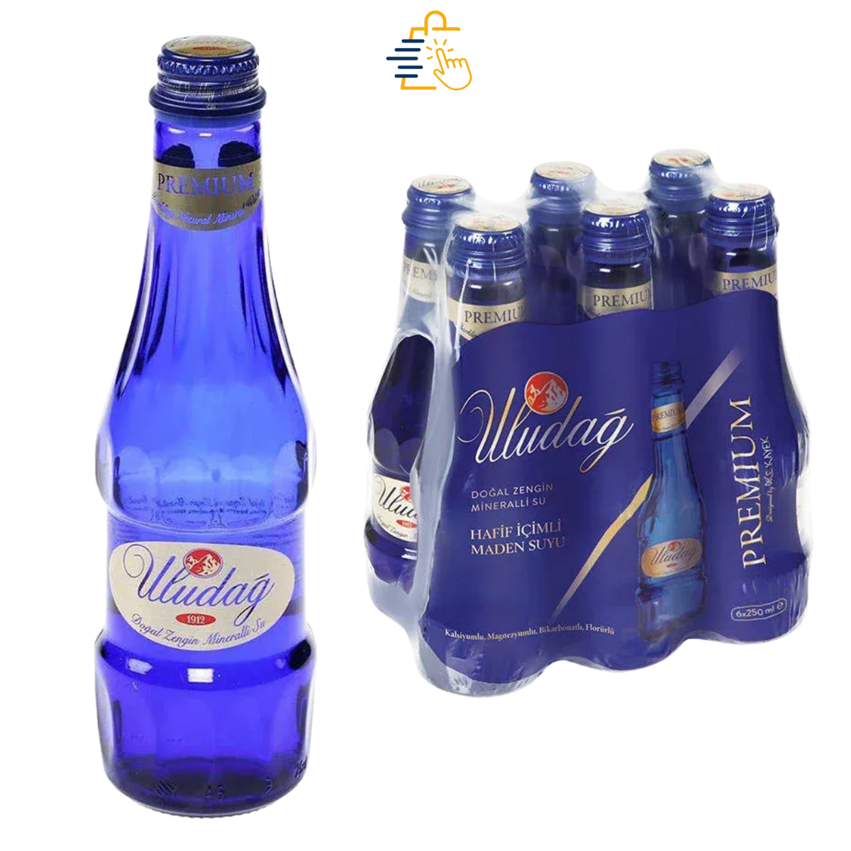 Uludağ Premium Doğal Zengin Mineralli Su 6 x 200 ml
