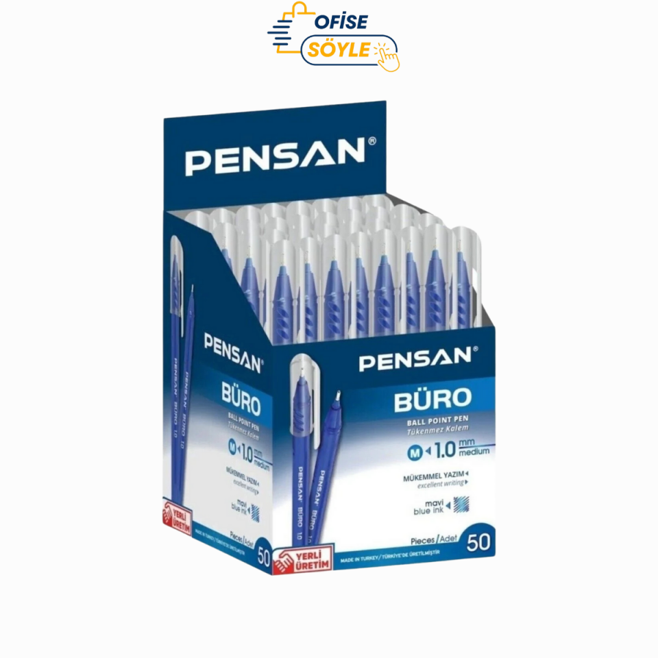 Pensan 2270 Ballpoint Tükenmez Kalem 1,0 mm Mavi 50'li