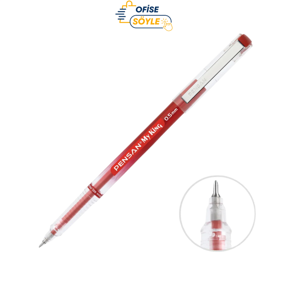 Pensan 6405 My-King Jel Kalem 0,5 mm Kırmızı