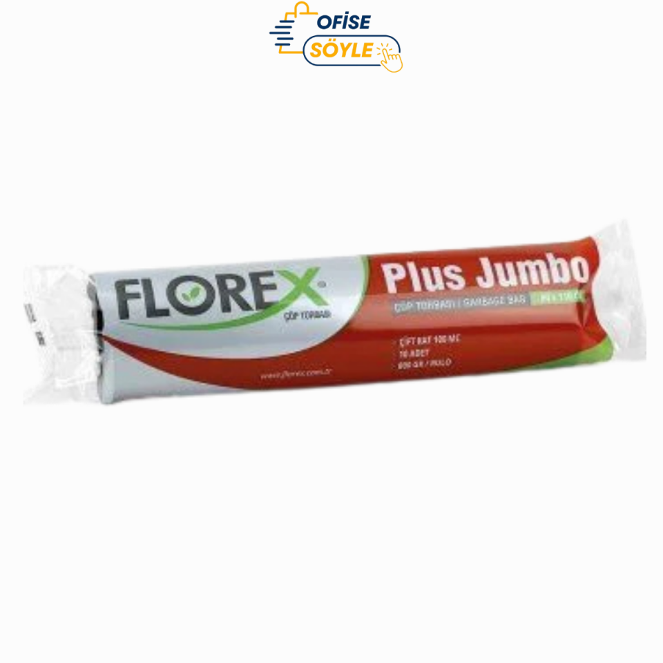 Florex 517 Plus Çöp Poşeti Jumbo Boy 80 x 110 cm 10 Adet - Mavi