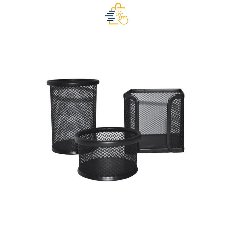 OFİSE SÖYLE MASA OFİS SETİ METAL FİLE SİYAH 3 LÜ