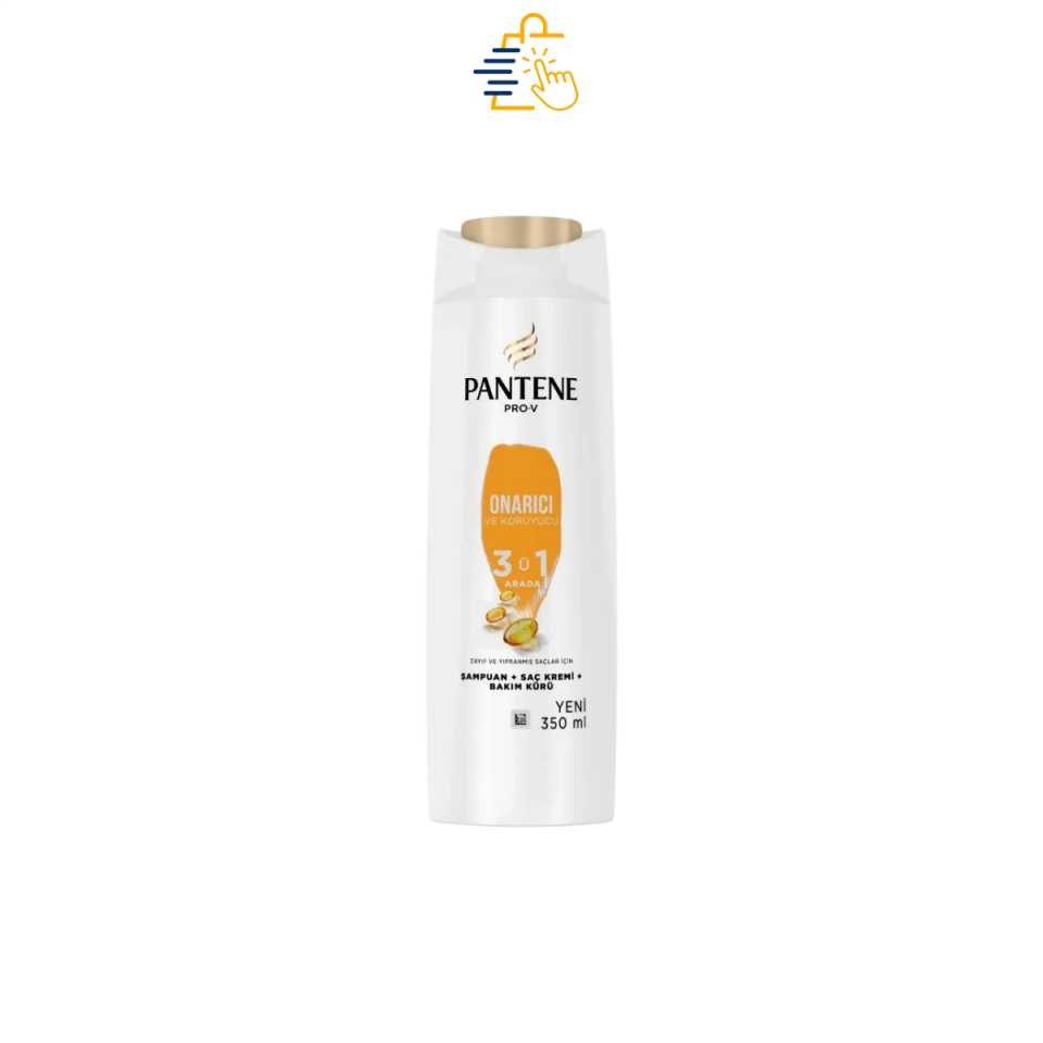 Pantene Pro-V Yıpranmış Saçlar İçin Onarıcı ve Koruyucu Bakım 3'ü 1 Arada Şampuan 350 ml