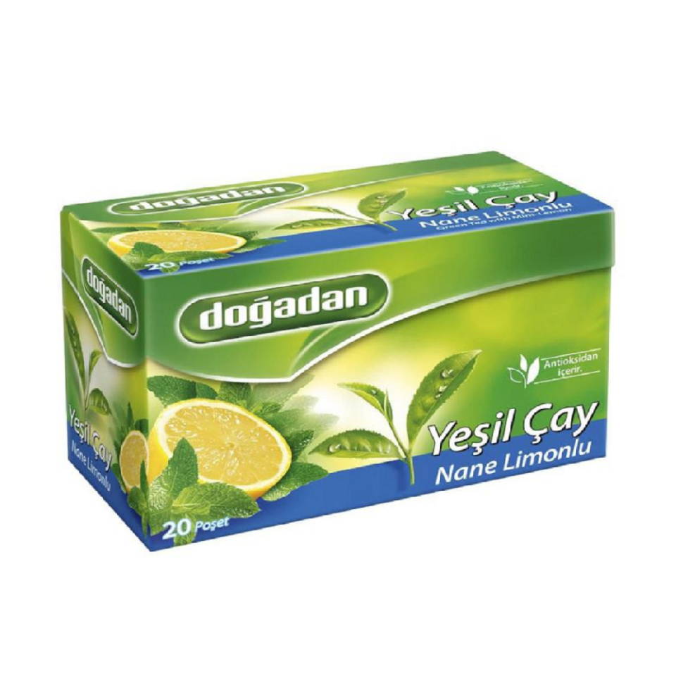 Doğadan Nane Limonlu Yeşil Çay 20'li