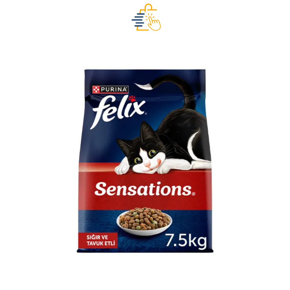 Felix Sensations Sığır ve Tavuk Etli Kedi Maması 7.5 kg