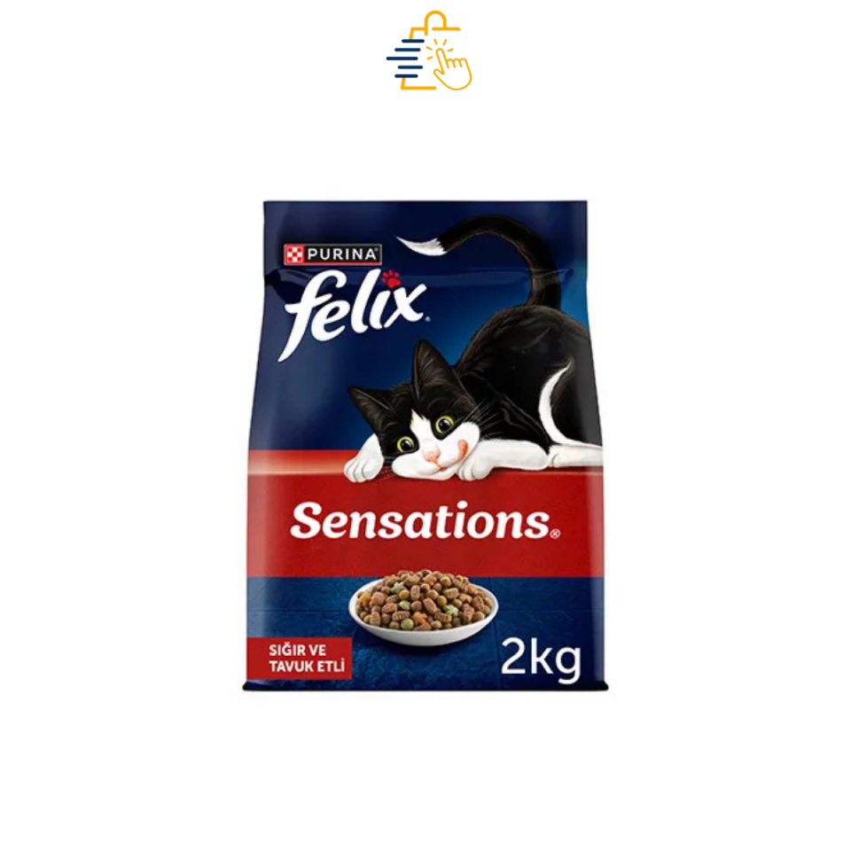 Felix Sensations Sığır ve Tavuk Etli Kedi Maması 2 kg