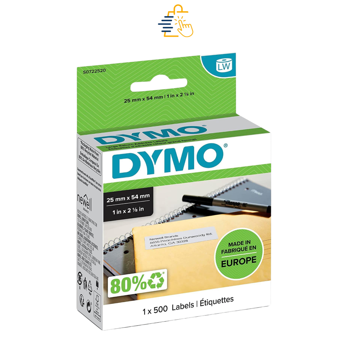DYMO 25x54mm Çok Amaçlı LW Adres/Barkod Etiketi