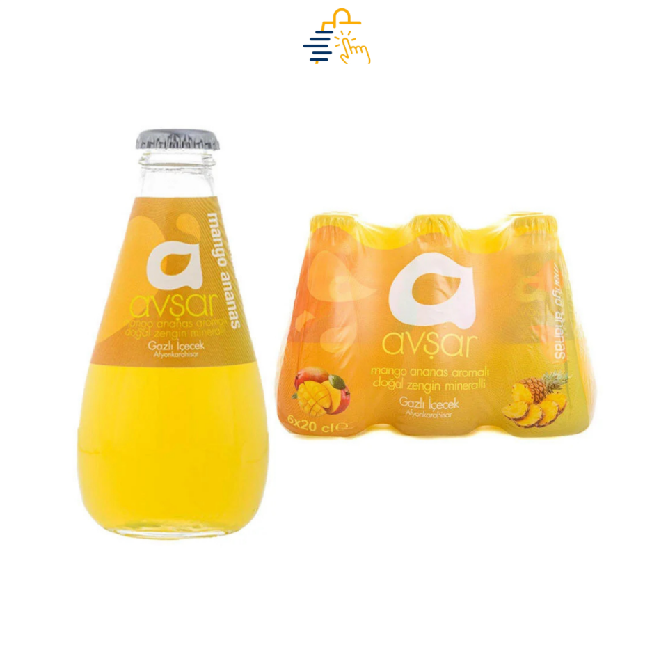 Avşar Mango & Ananas Aromalı Maden Suyu 6 x 200 ml