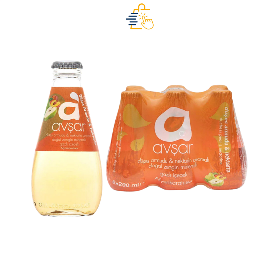 Avşar Düşes Armudu & Nektarin Aromalı Maden Suyu 6 x 200 ml