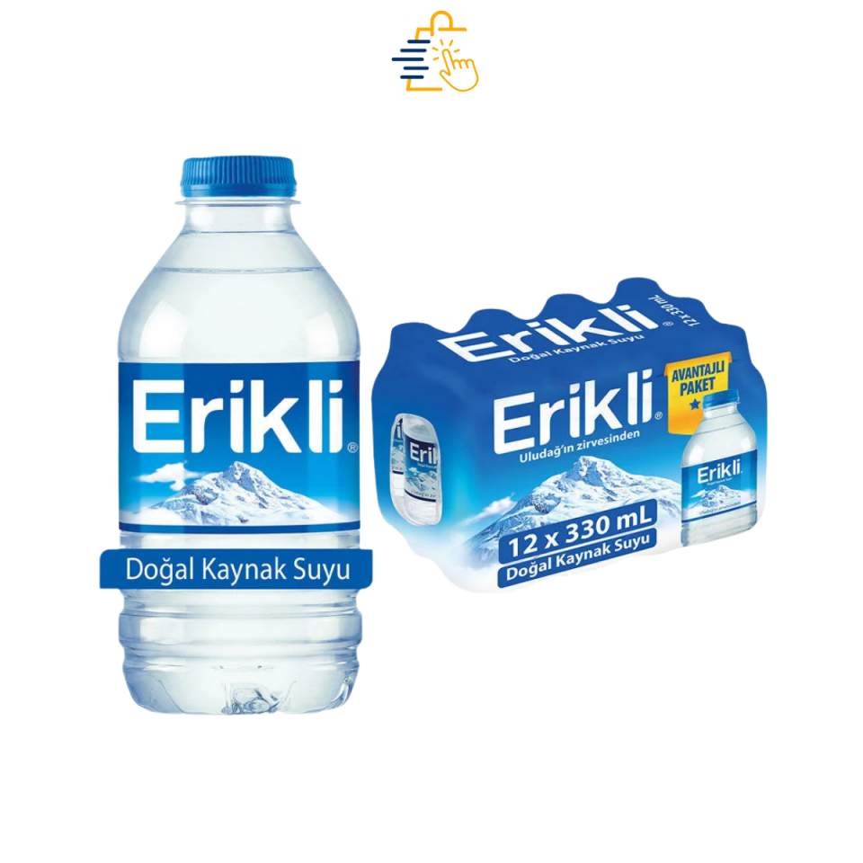 Erikli Doğal Kaynak Suyu 12 x 330 ml Pet Şişe 12'li