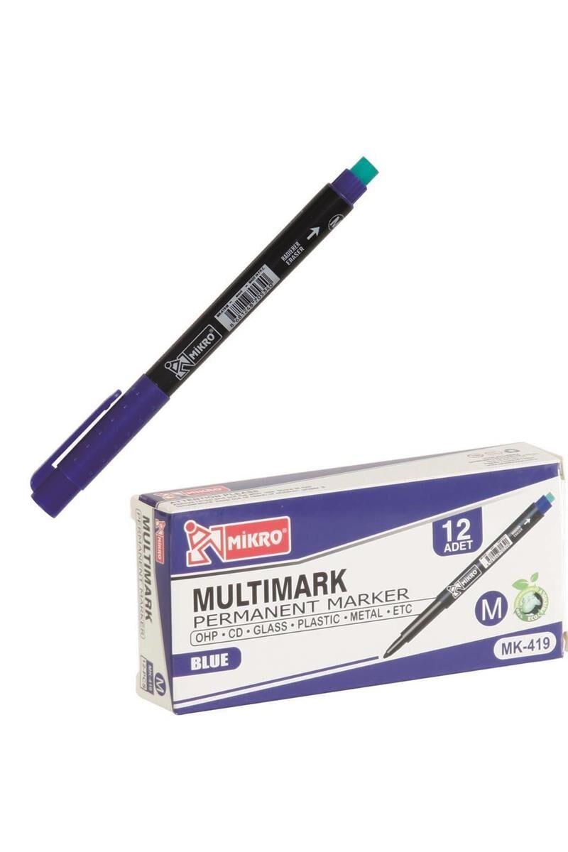 MİKRO ASETAT KALEMİ MK-419 M MAVİ 12 Lİ