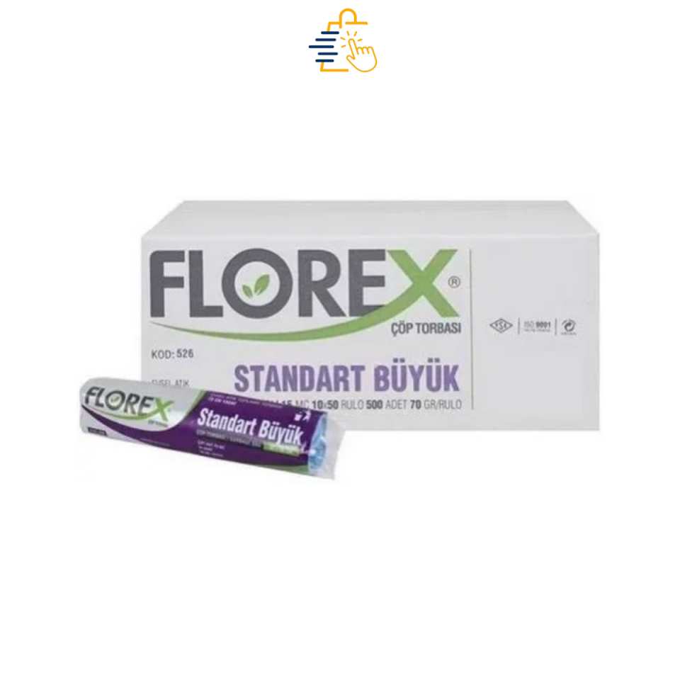 Florex 526 Standart Büyük Çöp Torbası 65X80Cm 50 Rulo (1 Rulo 10 Adet)