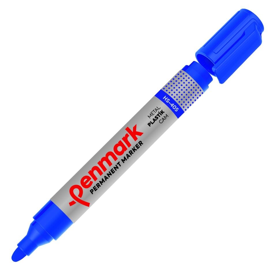 PENMARK PERMANENT MARKÖR HS 405 02 YUVARLAK UÇ MAVİ