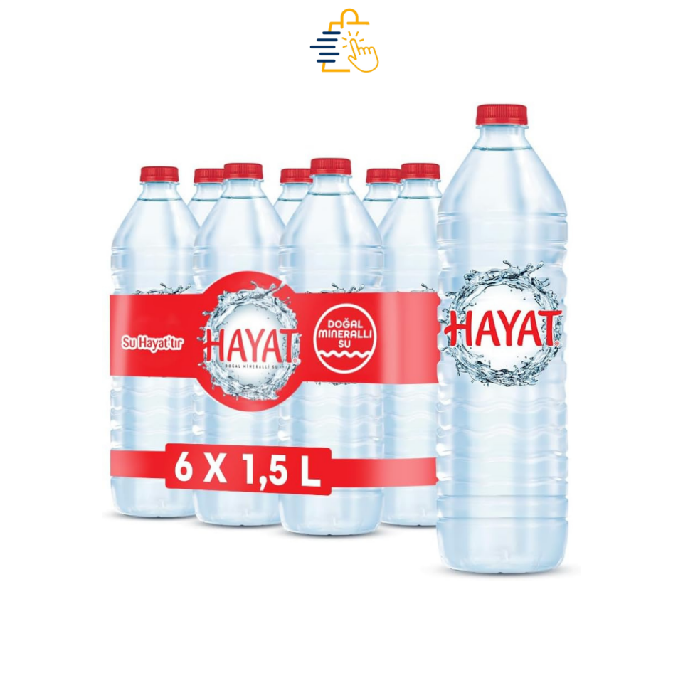 Hayat Su 1.5Lt x 6  Pet Su