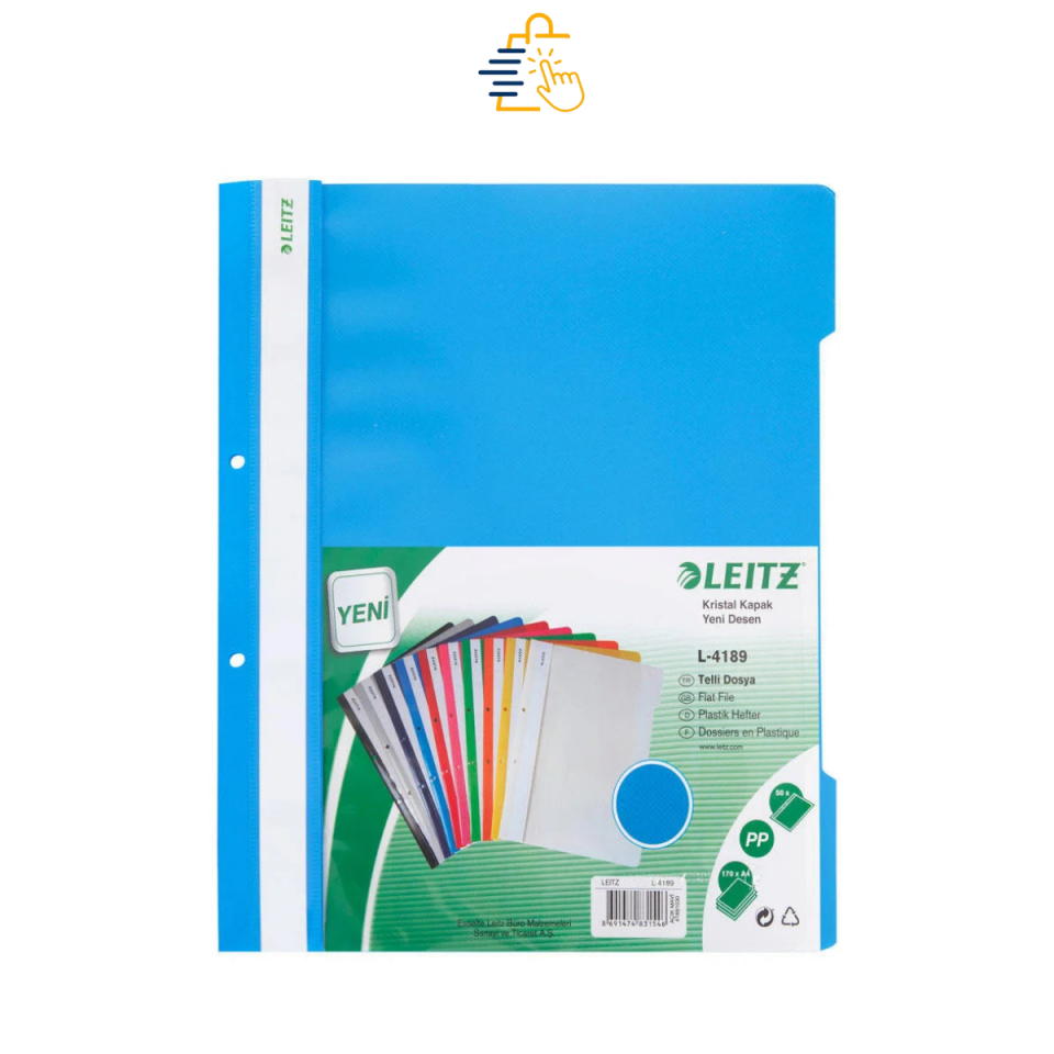 Leitz 4189 Telli Dosya Mavi 50'li Paket