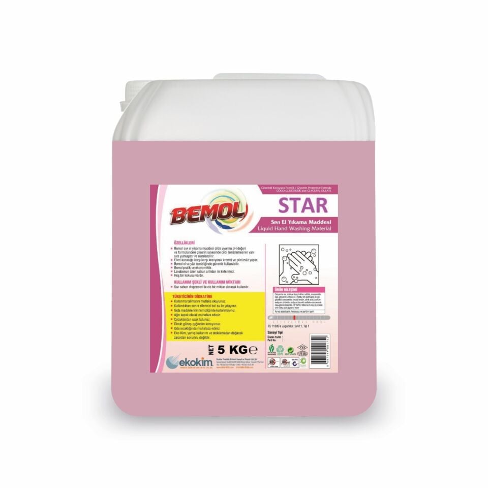 Bemol Star Sıvı El Sabunu 5 Kg Kremli Sabun Extra Parfumlu