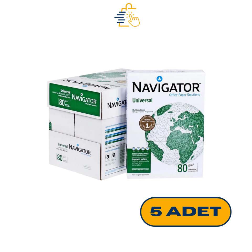 KOLİYLE AL - Navigator A4 Fotokopi Kağıdı 80 gr 5 Koli