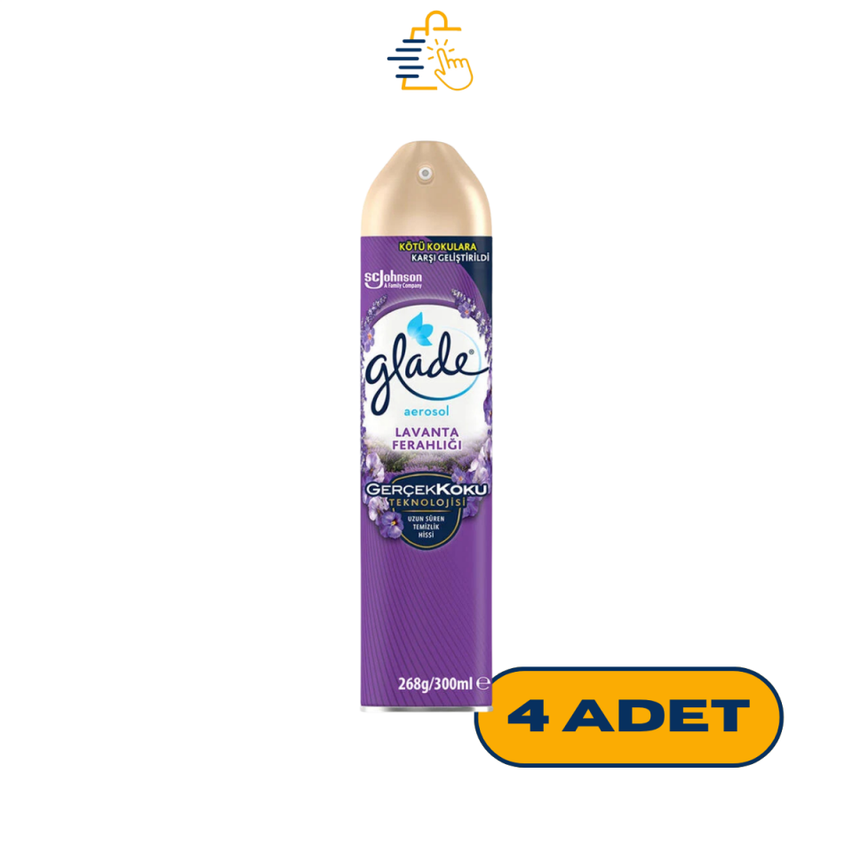 Glade Aerosol Lavanta Ferahlığı 300 ml x 4 Adet