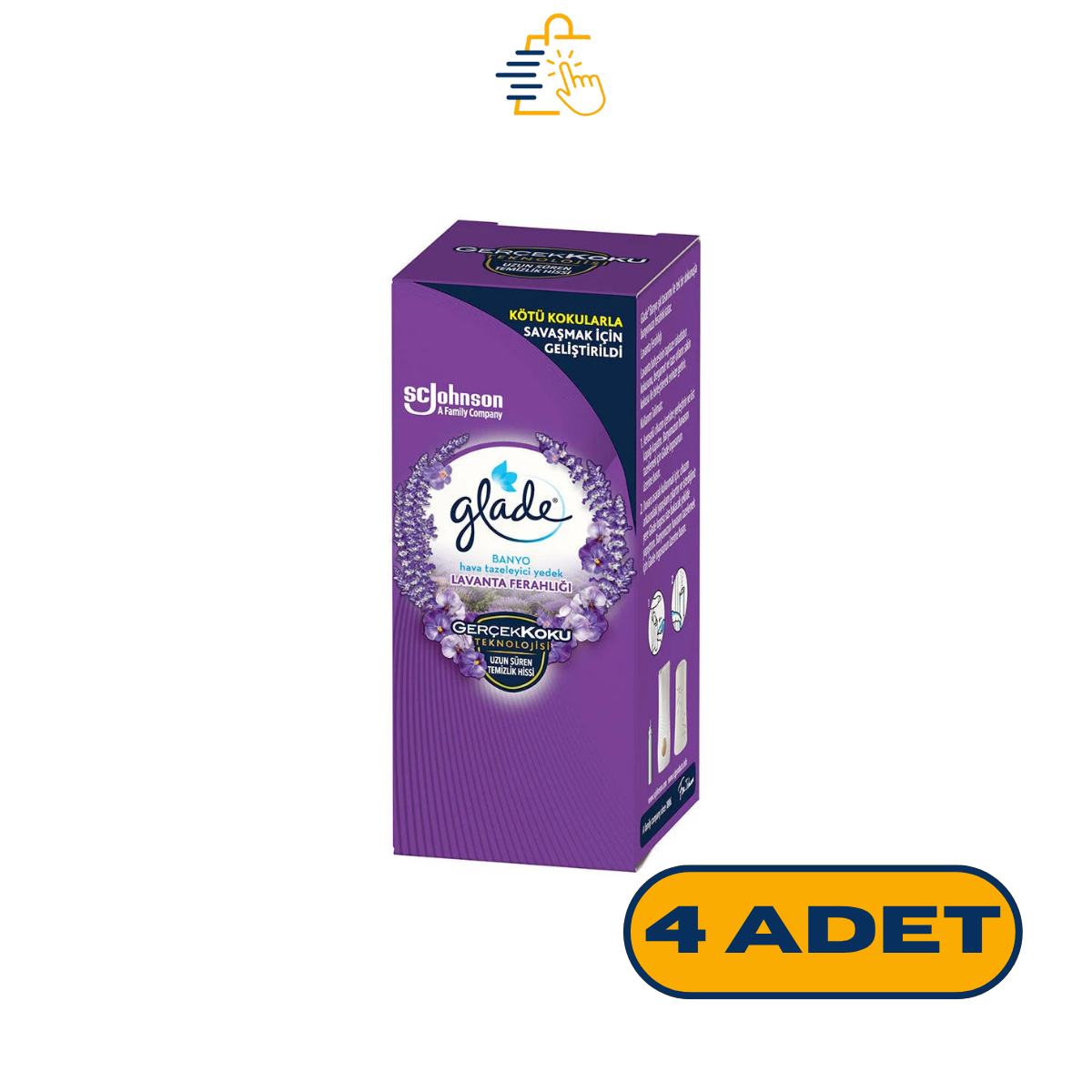 Glade Banyo Hava Tazeleyici Lavanta 10 ml x 4 Adet